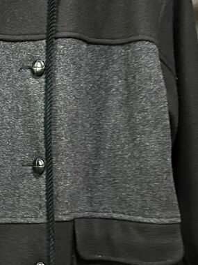 Laura Black & Gray Wool-Blend Coat